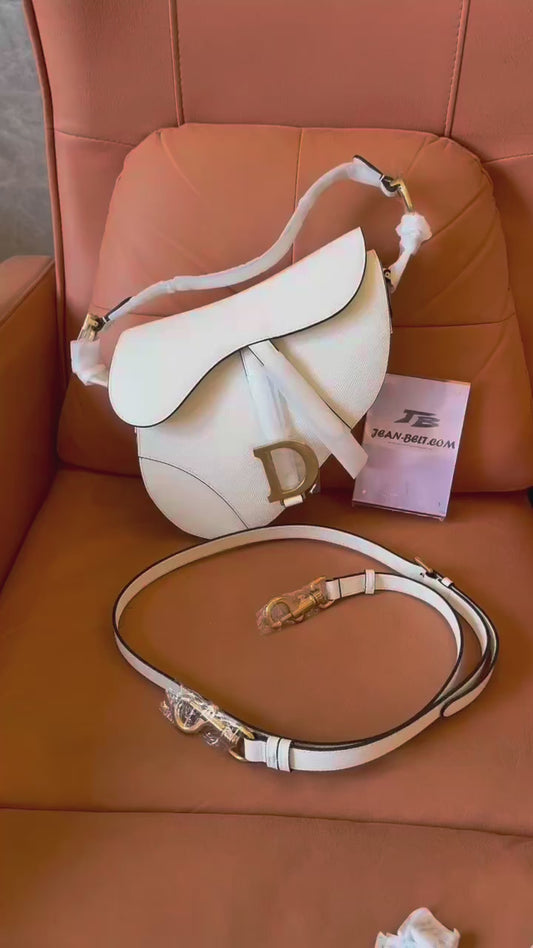 Dior saddle bag for women white