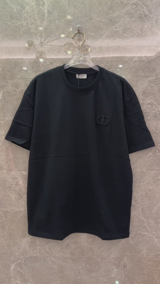 Dior t-shirt embroidered CD logo black