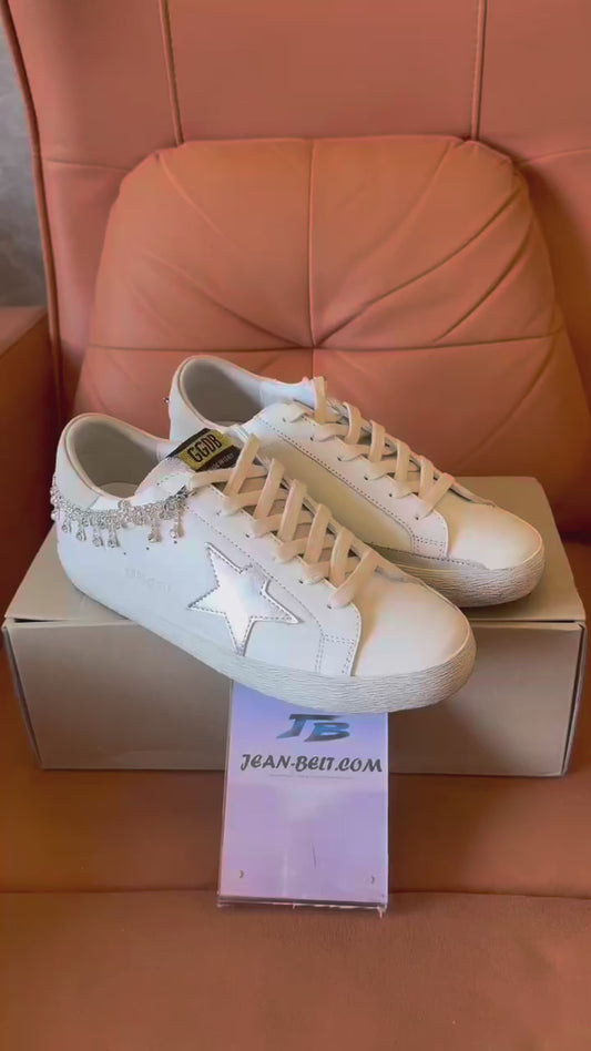 Golden Goose diamond star sneakers white for women