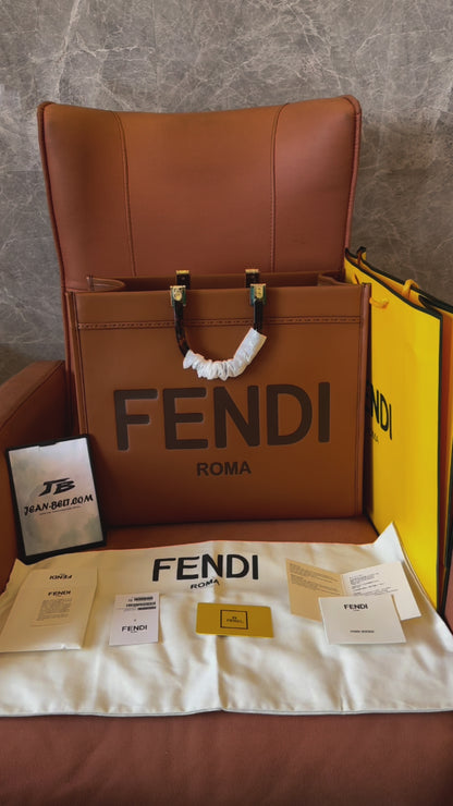 Fendi sunshine tote large / small brown