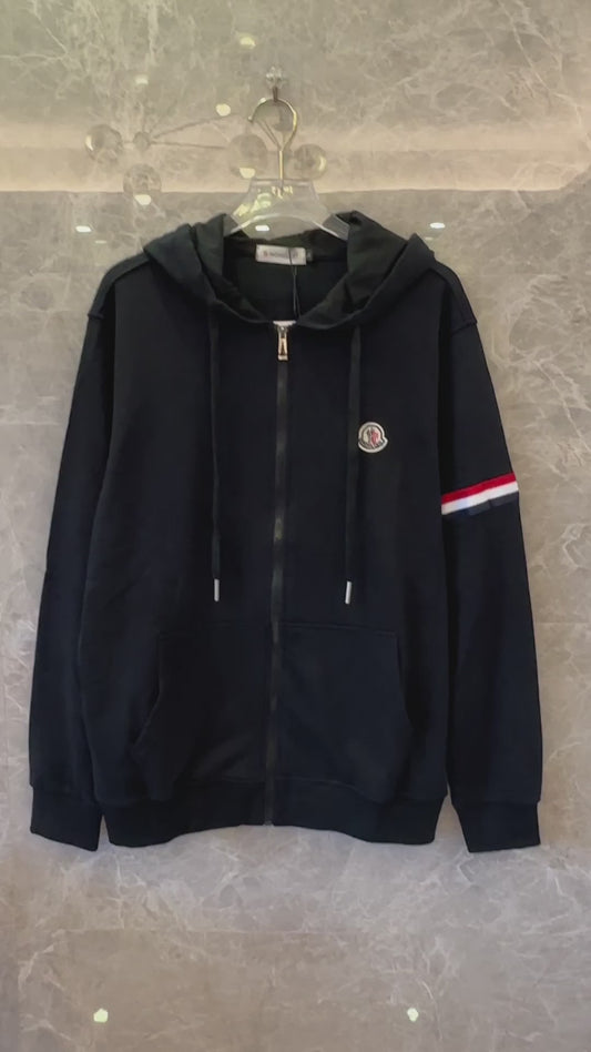 Moncler hoody sweat jacket black