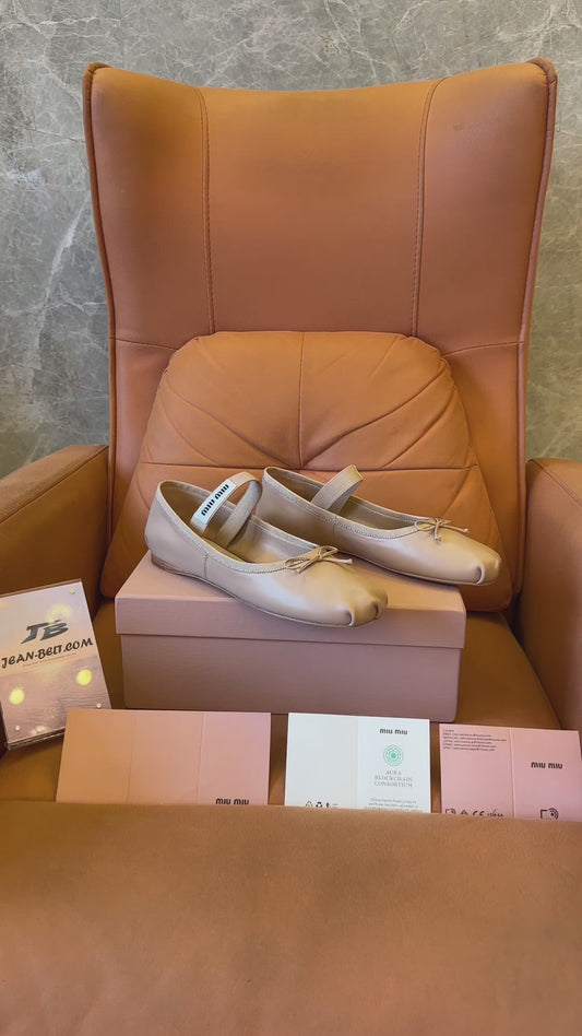 Miumiu ss24 ballet shoes nude