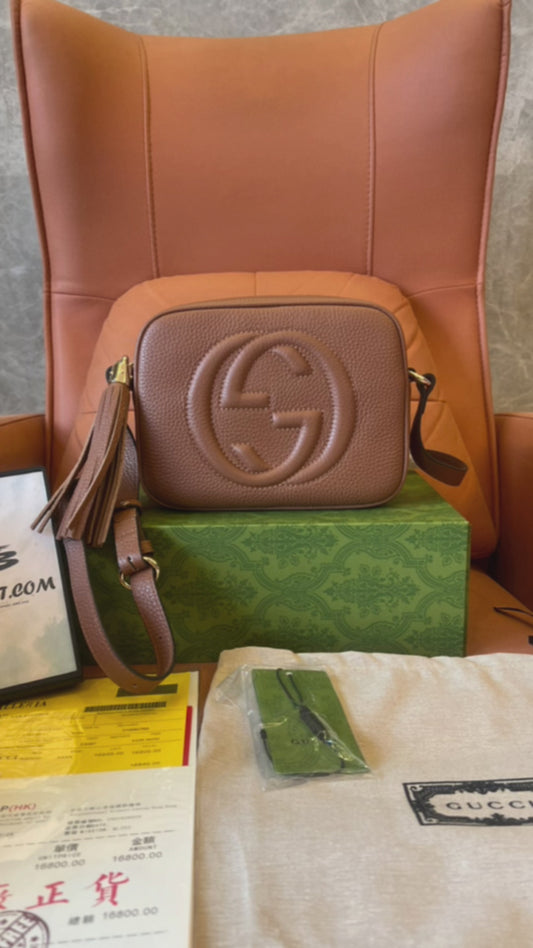 Gucci disco soho handbag brown