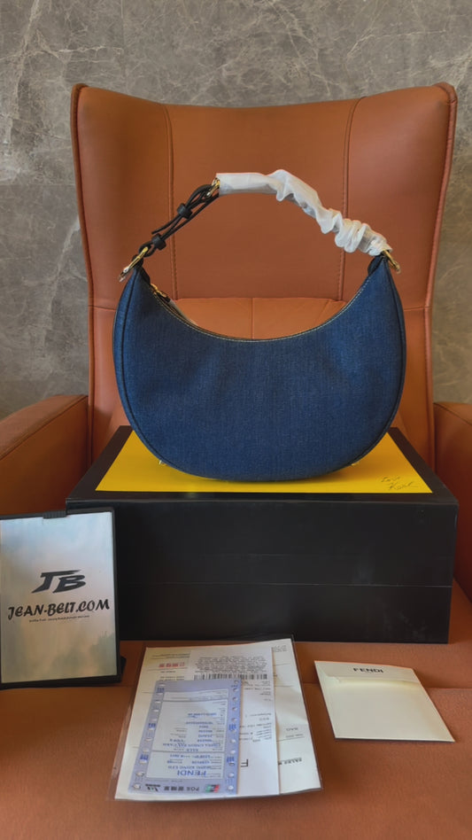 Fendi graphy bag large denim blue